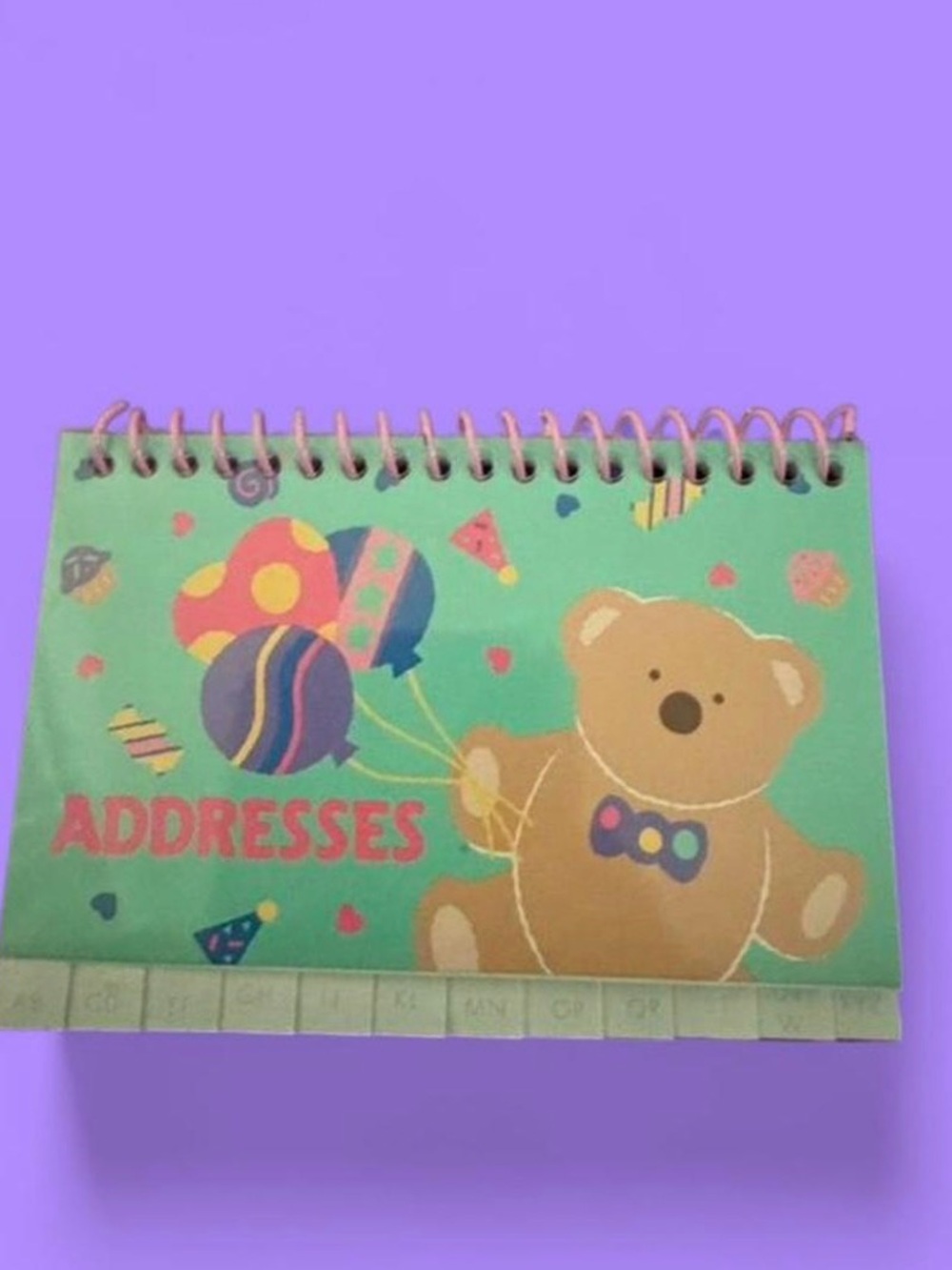 Vintage Sanrio Just for fun bear address book

Sanrio Mint Green Teddy Bear
